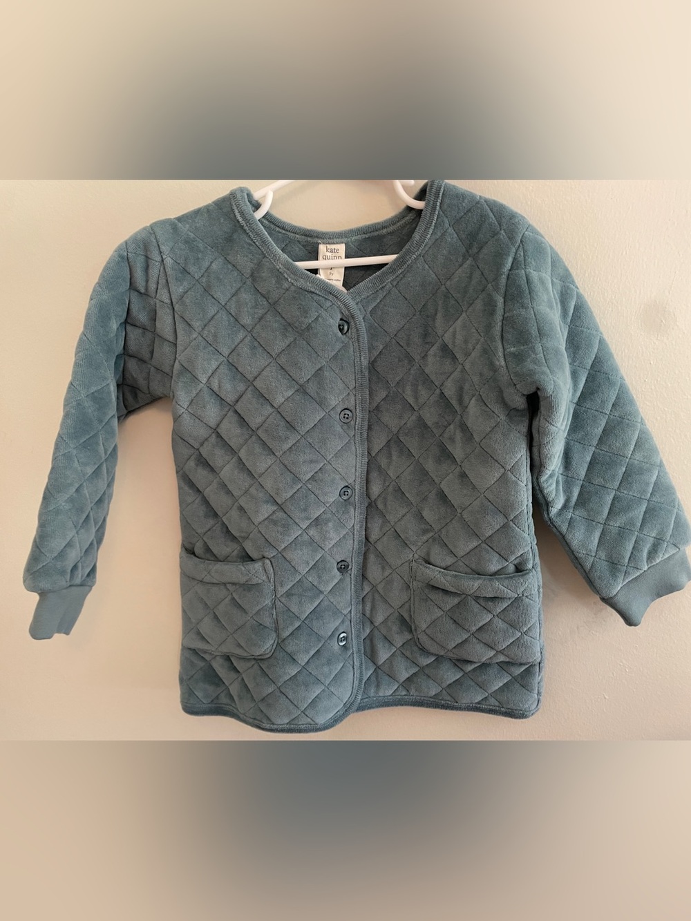 NWT Kate Quinn quilted velour jacket, 5Y